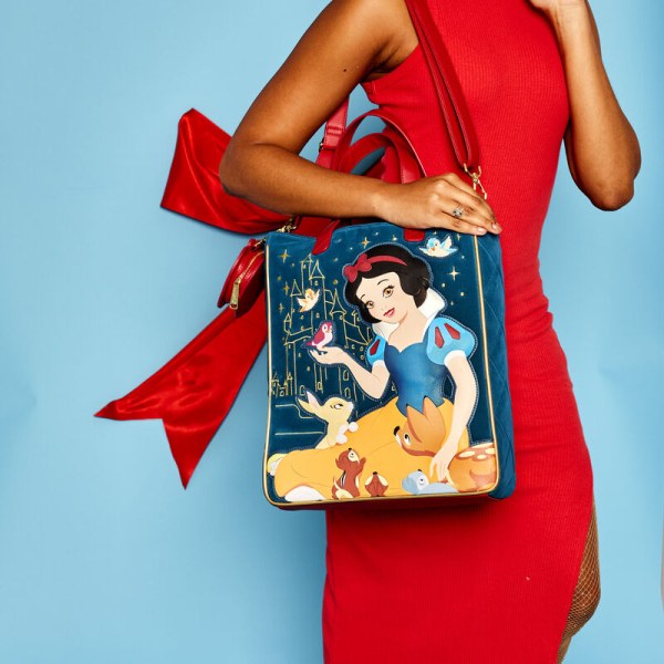 Snow White Tote Bag in quilted velvet - DISNEY LOUNGEFLY