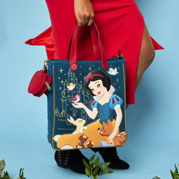 Snow White Tote Bag in quilted velvet - DISNEY LOUNGEFLY