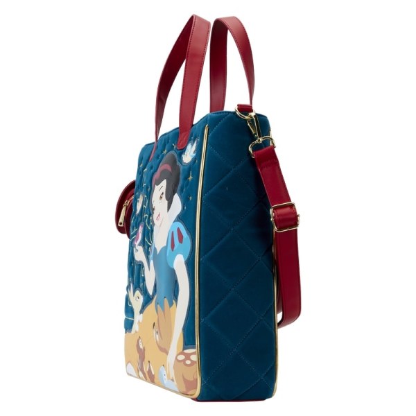 Snow White Tote Bag in quilted velvet - DISNEY LOUNGEFLY
