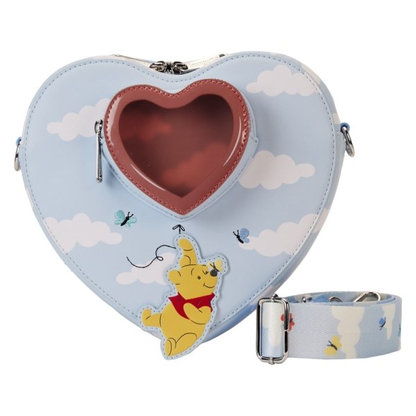 Heart shoulder bag Winnie and his friends float with balloons - DISNEY LOUNGEFLY