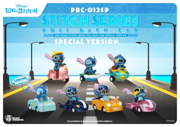 Pack of 6 figurine Stitch in car Special Edition - Disney