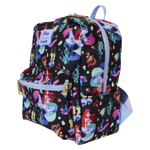 MINI BACKPACK Nylon The Little Mermaid 35th Anniversary Life is the Bubbles All-Over Print  - DISNEY LOUNGEFLY