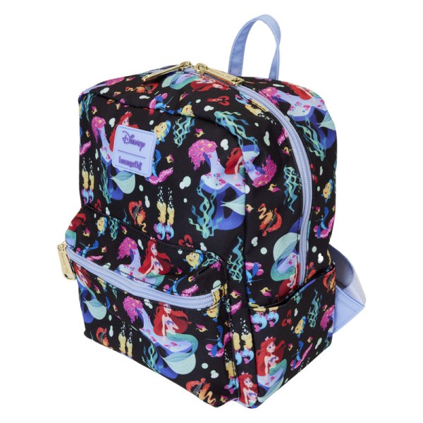 MINI BACKPACK Nylon The Little Mermaid 35th Anniversary Life is the Bubbles All-Over Print  - DISNEY LOUNGEFLY