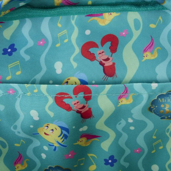 MINI BACKPACK Nylon The Little Mermaid 35th Anniversary Life is the Bubbles All-Over Print  - DISNEY LOUNGEFLY