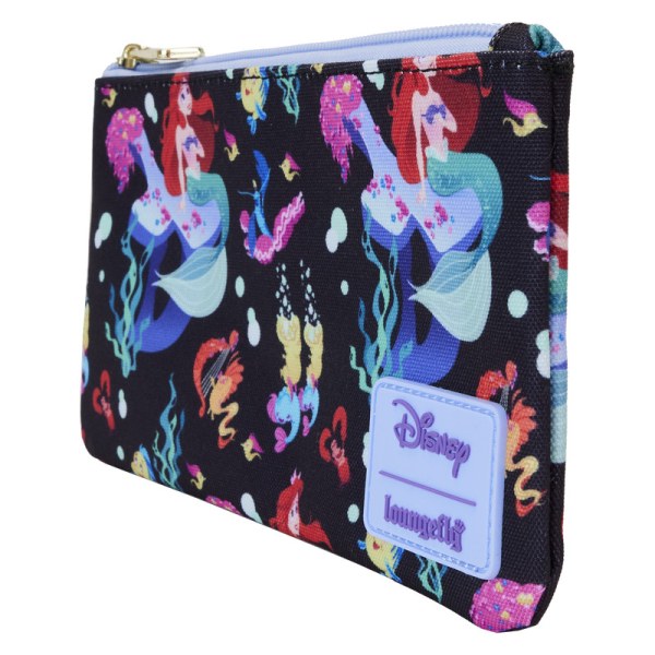 Pouch Wristlet Nylon The Little Mermaid 35th Anniversary Life is the Bubbles - DISNEY LOUNGEFLY