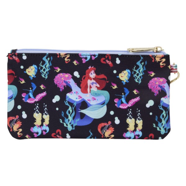 Pouch Wristlet Nylon The Little Mermaid 35th Anniversary Life is the Bubbles - DISNEY LOUNGEFLY