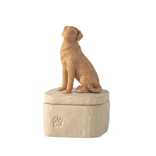 LOVE MY DOG GOLDEN KEEPSAKE BOX - WILLOW TREE