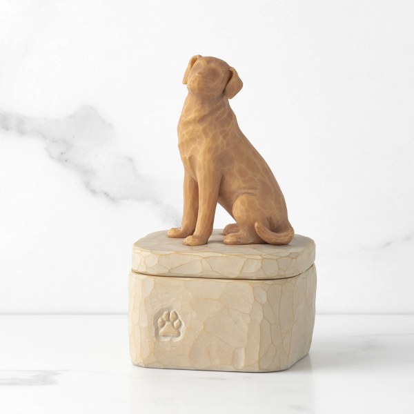 LOVE MY DOG GOLDEN KEEPSAKE BOX - WILLOW TREE
