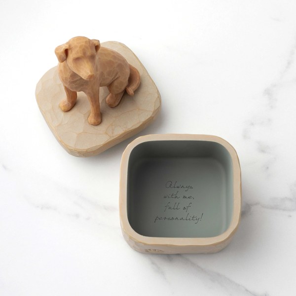 LOVE MY DOG GOLDEN KEEPSAKE BOX - WILLOW TREE