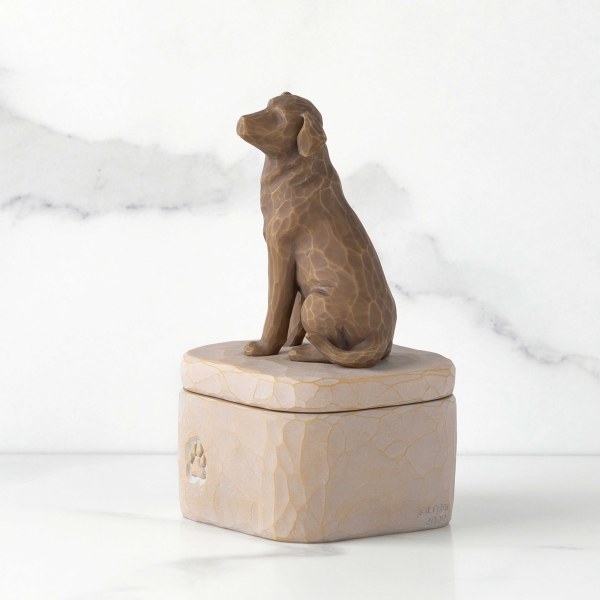 LOVE MY DOG DARK KEEPSAKE BOX - WILLOW TREE