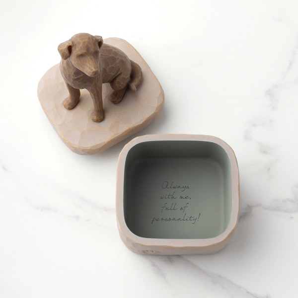 LOVE MY DOG DARK KEEPSAKE BOX - WILLOW TREE