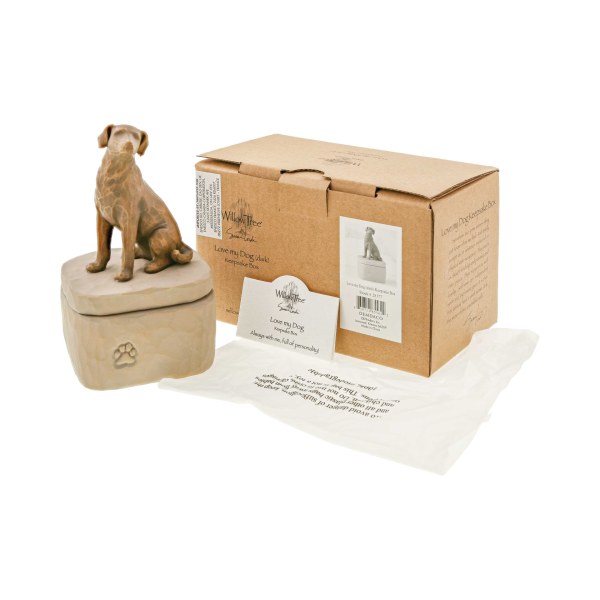LOVE MY DOG DARK KEEPSAKE BOX - WILLOW TREE