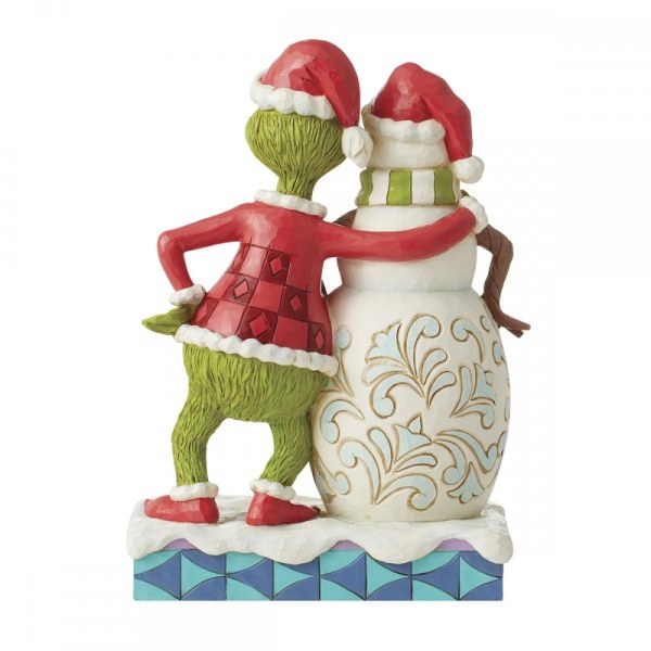 GRINCH NEXT TO GRINCHY SNOWMAN - JIM SHORE GRINCH