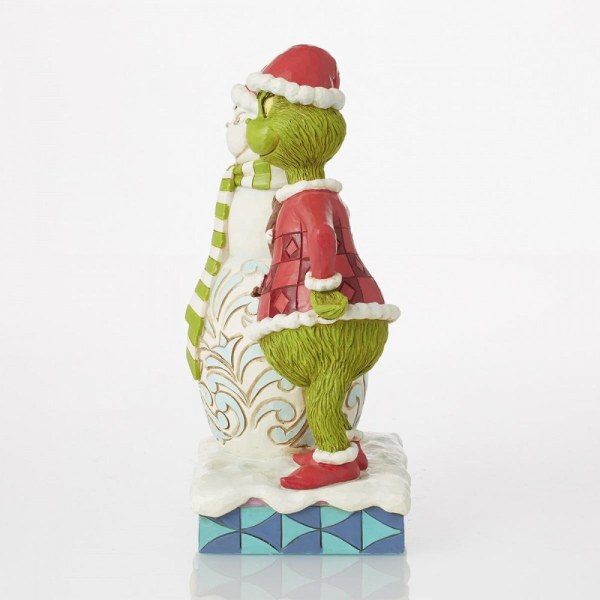 GRINCH NEXT TO GRINCHY SNOWMAN - JIM SHORE GRINCH