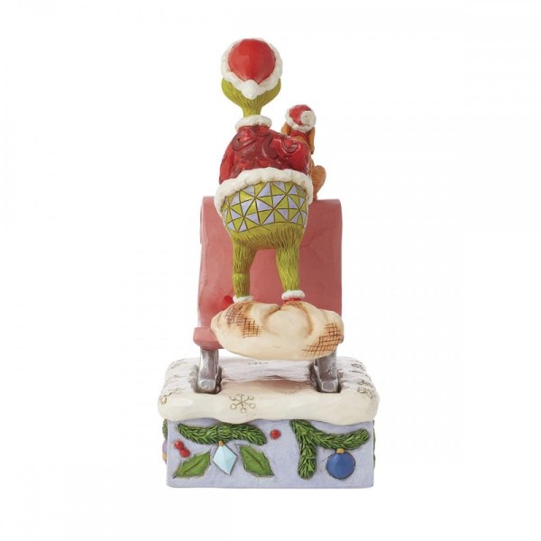 GRINCH AND MAX IN SLED - JIM SHORE GRINCH