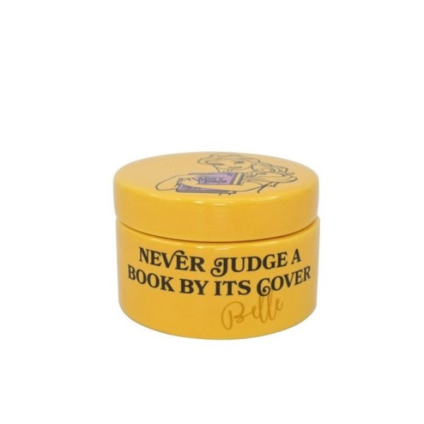 MINI CERAMIC POT DISNEY 100 BEAUTY AND THE BEAST NEVER JUDGE A BOOK BY ITS COVER