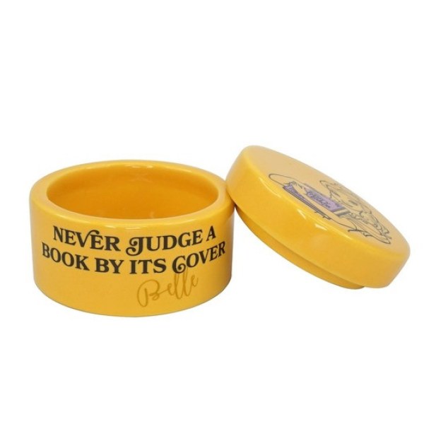 MINI CERAMIC POT DISNEY 100 BEAUTY AND THE BEAST NEVER JUDGE A BOOK BY ITS COVER