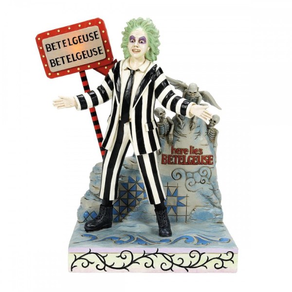 BEETLEJUICE LED SIGN & GRAVESTONE - JIM SHORE