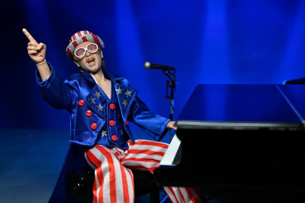 Elton John Figure Clothed Live in '76 Deluxe Set 20 cm