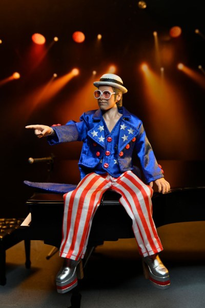 Elton John Figure Clothed Live in '76 Deluxe Set 20 cm