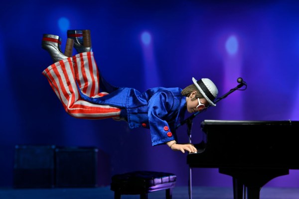 Elton John Figure Clothed Live in '76 Deluxe Set 20 cm