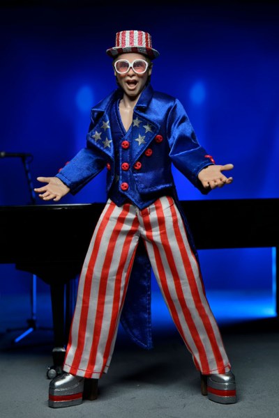 Elton John Figure Clothed Live in '76 Deluxe Set 20 cm