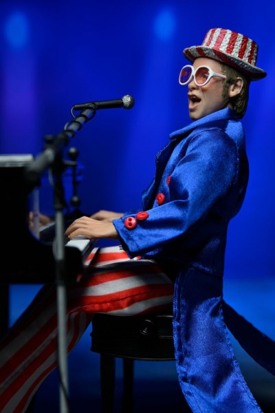 Elton John Figure Clothed Live in '76 Deluxe Set 20 cm