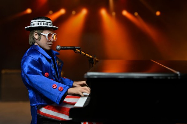 Elton John Figure Clothed Live in '76 Deluxe Set 20 cm