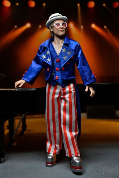 Elton John Figure Clothed Live in '76 Deluxe Set 20 cm