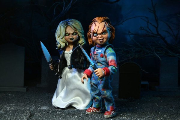 Bride of Chucky pack 2 Figure Clothed Chucky & Tiffany 14 cm