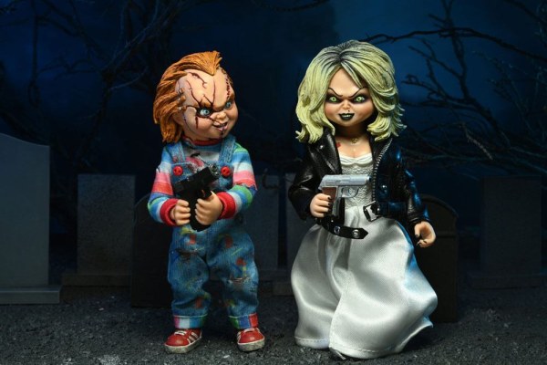 Bride of Chucky pack 2 Figure Clothed Chucky & Tiffany 14 cm