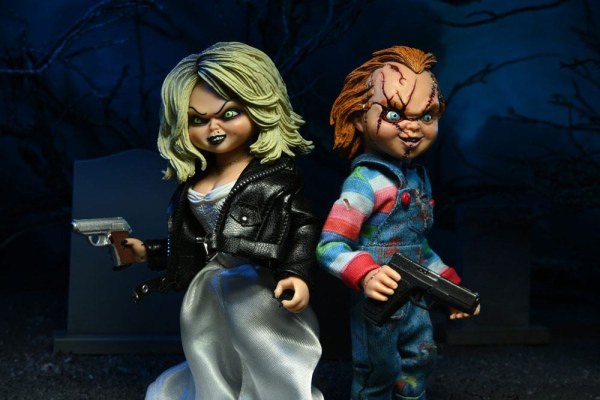Bride of Chucky pack 2 Figure Clothed Chucky & Tiffany 14 cm