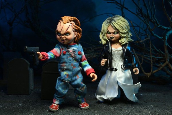 Bride of Chucky pack 2 Figure Clothed Chucky & Tiffany 14 cm
