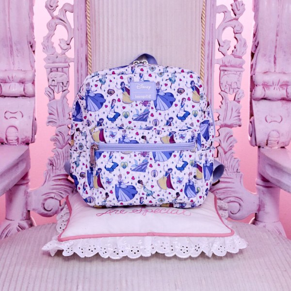 MINI BACKPACK Nylon Disney Princess Manga Style - DISNEY LOUNGEFLY