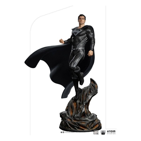 Superman Black Suit Justice League Art Scale - Dc Comics