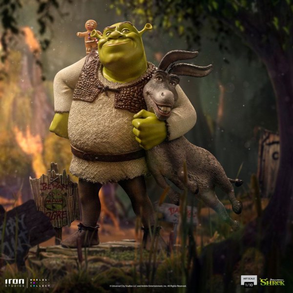 Shrek, Donkey and The Gingerbread Man Deluxe Art Scale - Dreamworks