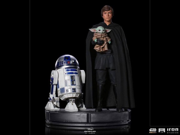 The Mandalorian Luke Skywalker, R2-D2 & Grogu Art Scale - Star Wars