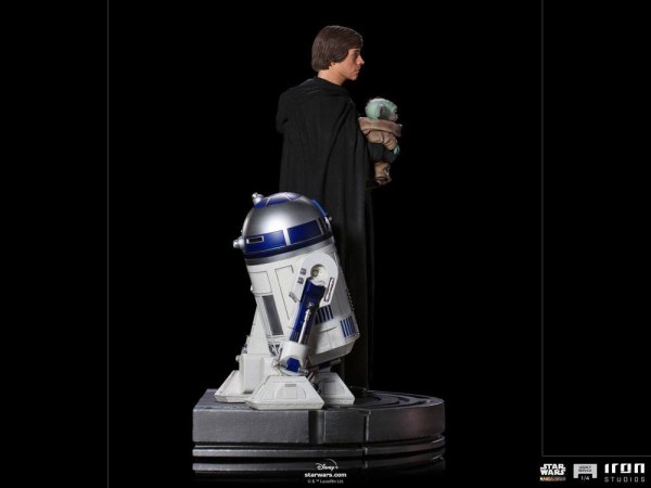 The Mandalorian Luke Skywalker, R2-D2 & Grogu Art Scale - Star Wars