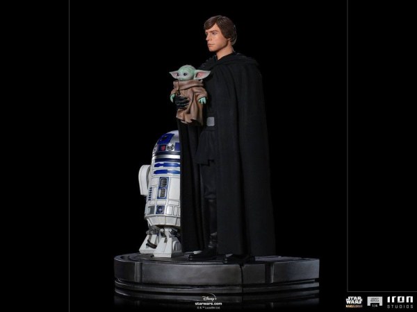 The Mandalorian Luke Skywalker, R2-D2 & Grogu Art Scale - Star Wars