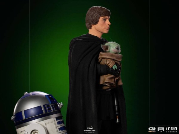 The Mandalorian Luke Skywalker, R2-D2 & Grogu Art Scale - Star Wars