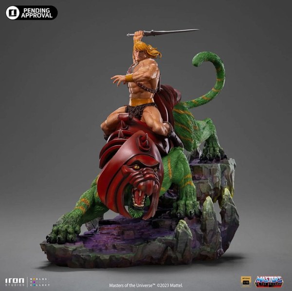 HE-MAN AND BATTLE CAT ART SCALE DELUXE -MASTERS OF UNIVERSE