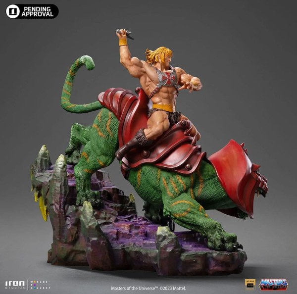 HE-MAN AND BATTLE CAT ART SCALE DELUXE -MASTERS OF UNIVERSE