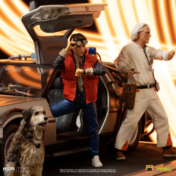 DeLorean Full Set Art Scale - Back to the Future