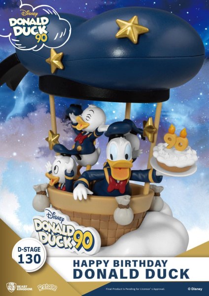 Diorama Donald Duck 90th-Happy Birthday - Disney D-Stage