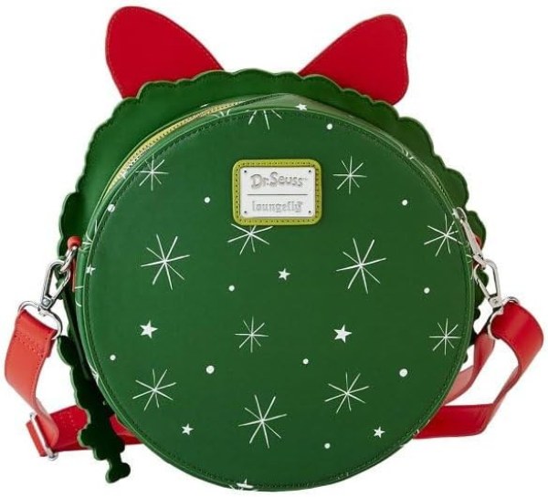 DR SEUSS GRINCH christmas wreath figural crossbody - DISNEY LOUNGEFLY