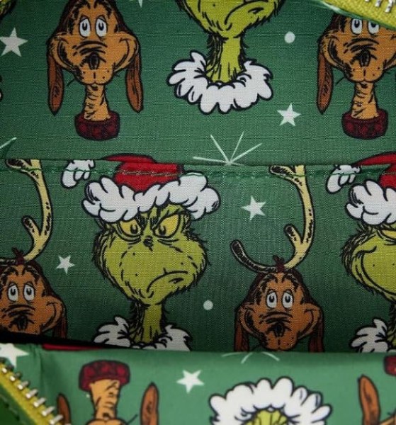 DR SEUSS GRINCH christmas wreath figural crossbody - DISNEY LOUNGEFLY