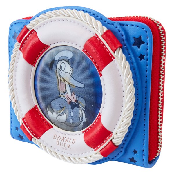 Donald Duck 90th Anniversary Lenticular Zip Around Wallet - DISNEY LOUNGEFLY