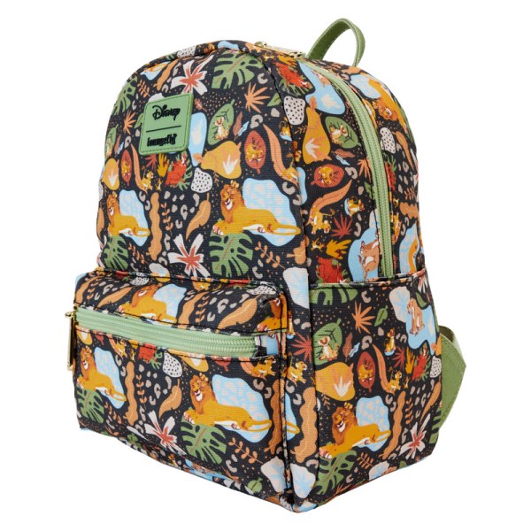 The Lion King 30th Anniversary Silhouette All-Over Print Canvas Square Mini Backpack - DISNEY LOUNGEFLY