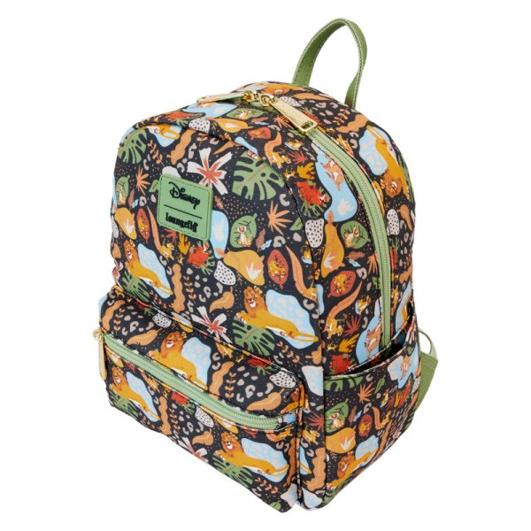 The Lion King 30th Anniversary Silhouette All-Over Print Canvas Square Mini Backpack - DISNEY LOUNGEFLY