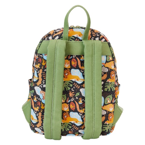 The Lion King 30th Anniversary Silhouette All-Over Print Canvas Square Mini Backpack - DISNEY LOUNGEFLY